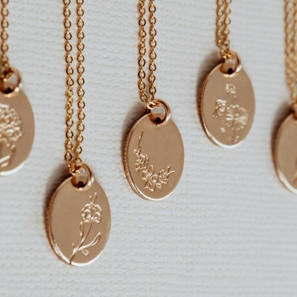 March Birth Flower Cherry Blossom Pendant Necklace - Picture 5 of 13